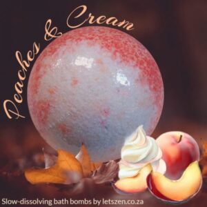 Peaches & Cream- Luxury slow release bath bomb