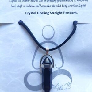 Crystal Healing Straight Pendant – BLACK  ONYX