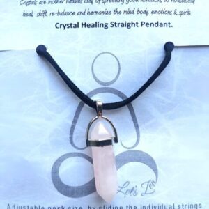 Crystal Healing Straight Pendant – ROSE QUARTZ